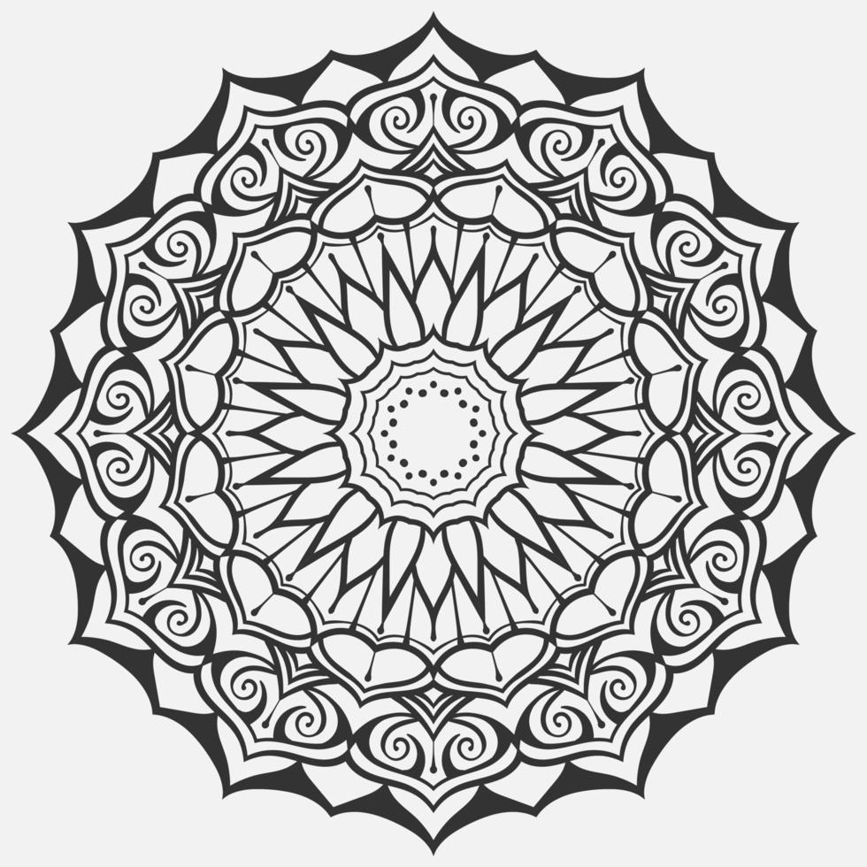 circolare modello nel modulo di mandala per henné, mehndi, tatuaggio, decorazione. decorativo ornamento nel etnico orientale stile vettore
