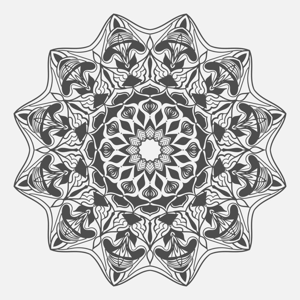 circolare modello nel modulo di mandala per henné, mehndi, tatuaggio, decorazione. decorativo ornamento nel etnico orientale stile vettore