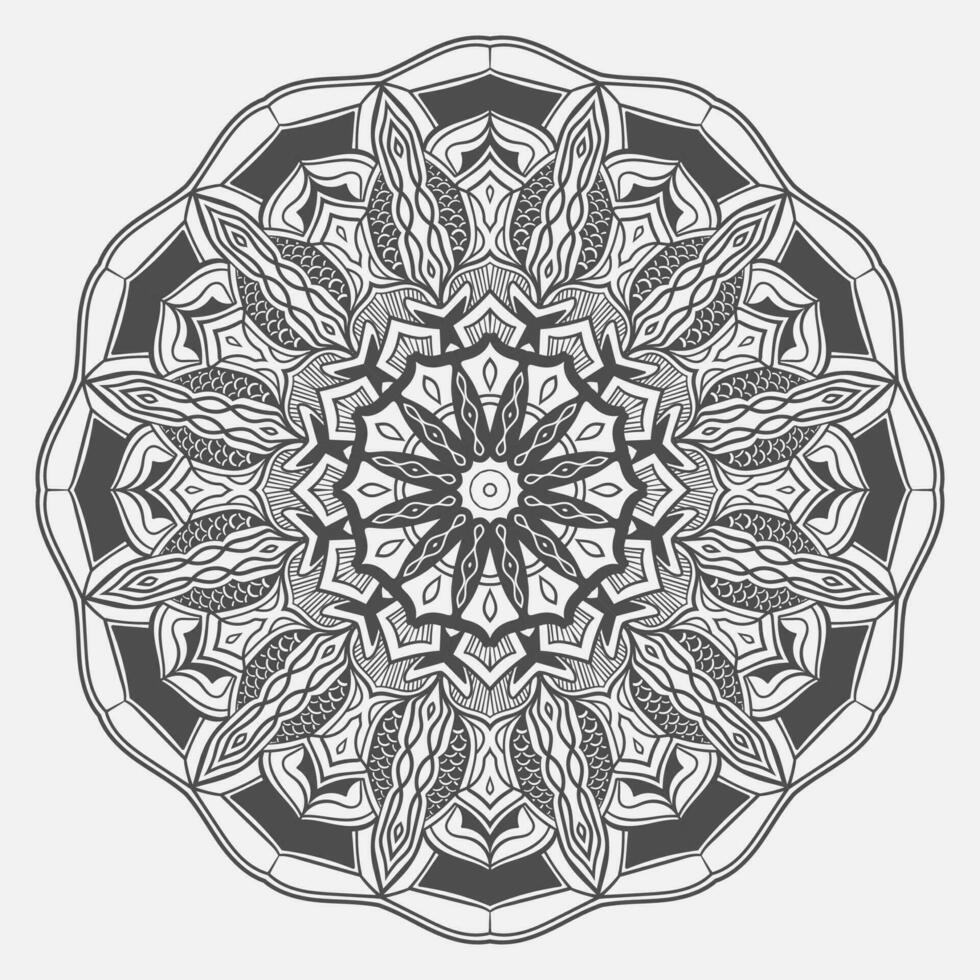 circolare modello nel modulo di mandala per henné, mehndi, tatuaggio, decorazione. decorativo ornamento nel etnico orientale stile vettore