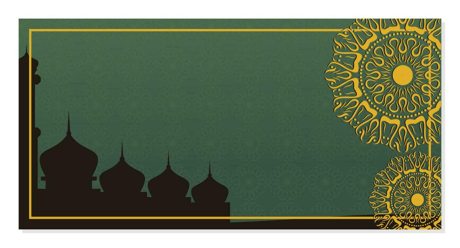 islamico sfondo, con bellissimo mandala ornamento. vettore modello per striscioni, saluto carte per islamico vacanze.