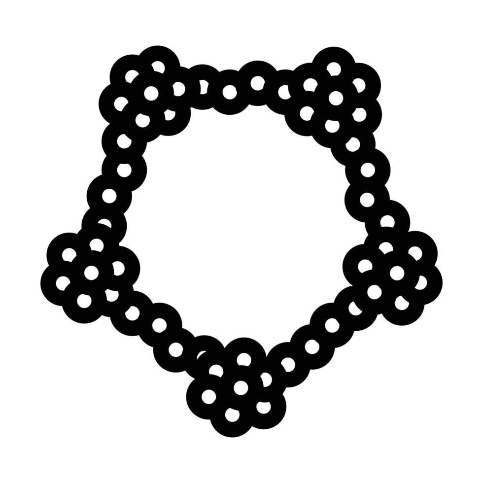 molecolare struttura linea icona vettore illustrazione
