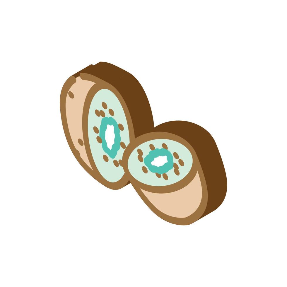 Kiwi cibo isometrico icona vettore illustrazione