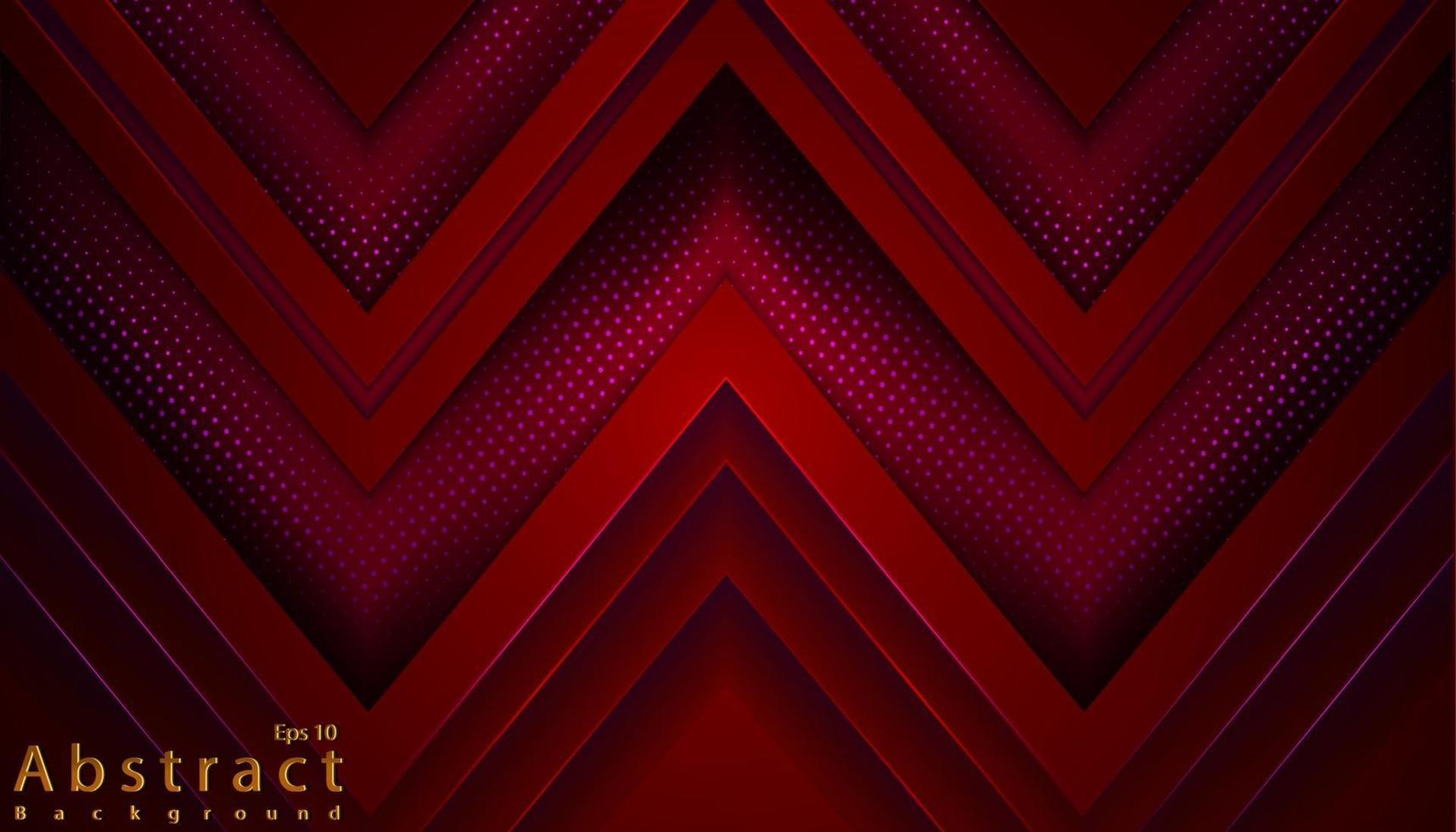 sfondo di lusso astratto rosso scuro tecnologia con decorazione papercut vettore