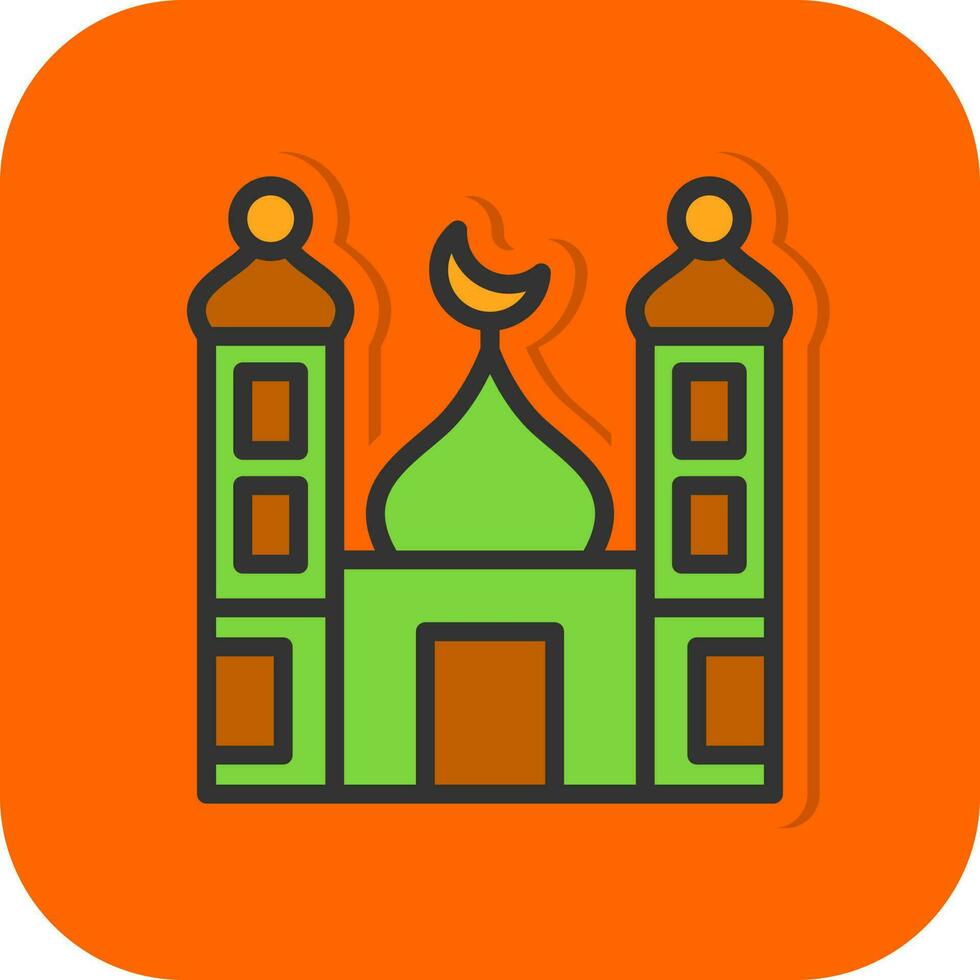 piccolo moschea vettore icona design