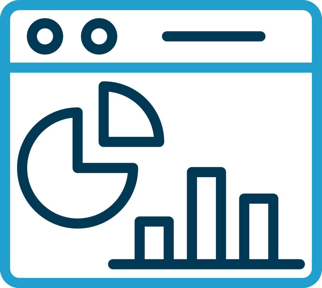 pagina web statistica vettore icona design