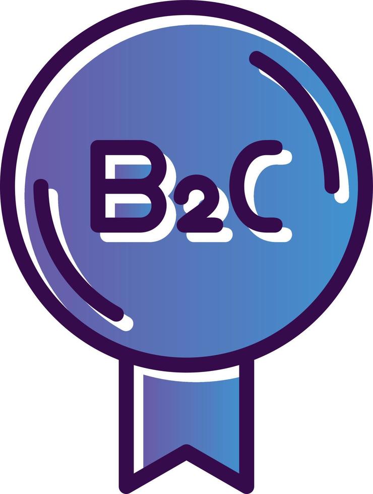 b2c vettore icona design