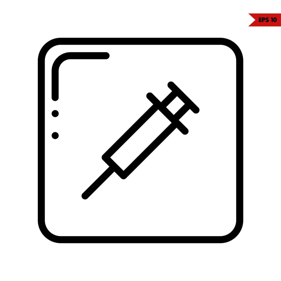 icona della linea di iniezione vettore