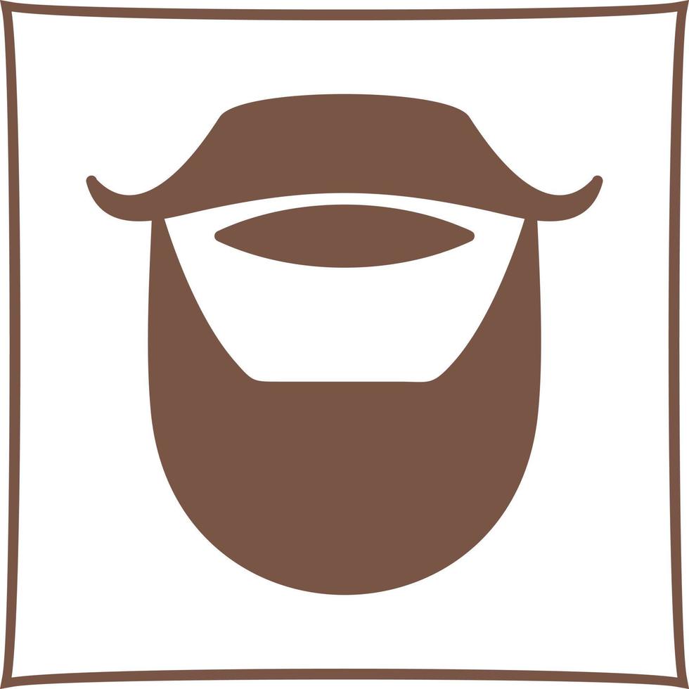 barba e baffi vettore icona