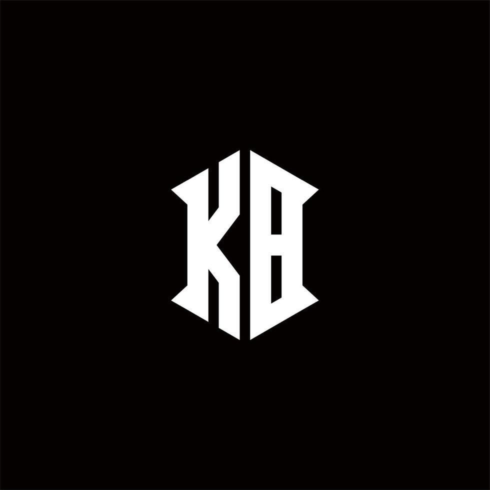 kb logo monogramma con scudo forma disegni modello vettore