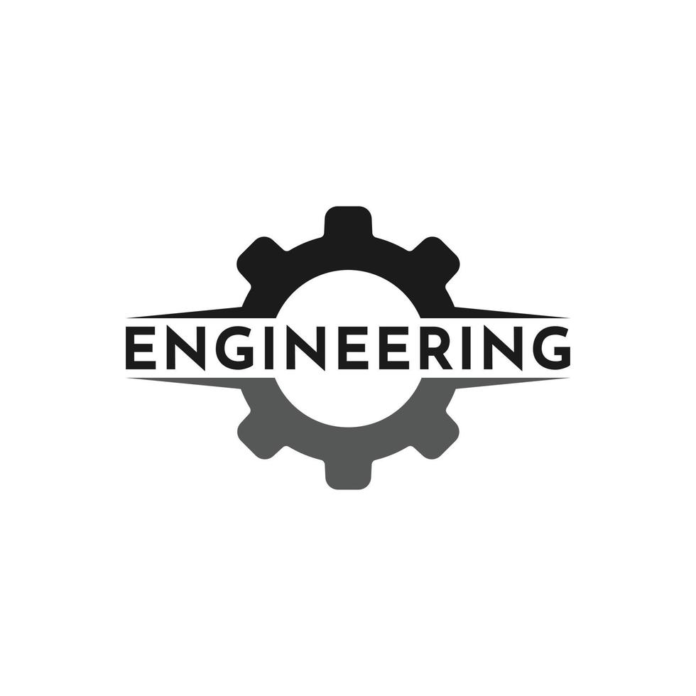 ingegneria semplice logo, Ingranaggio logo vettore