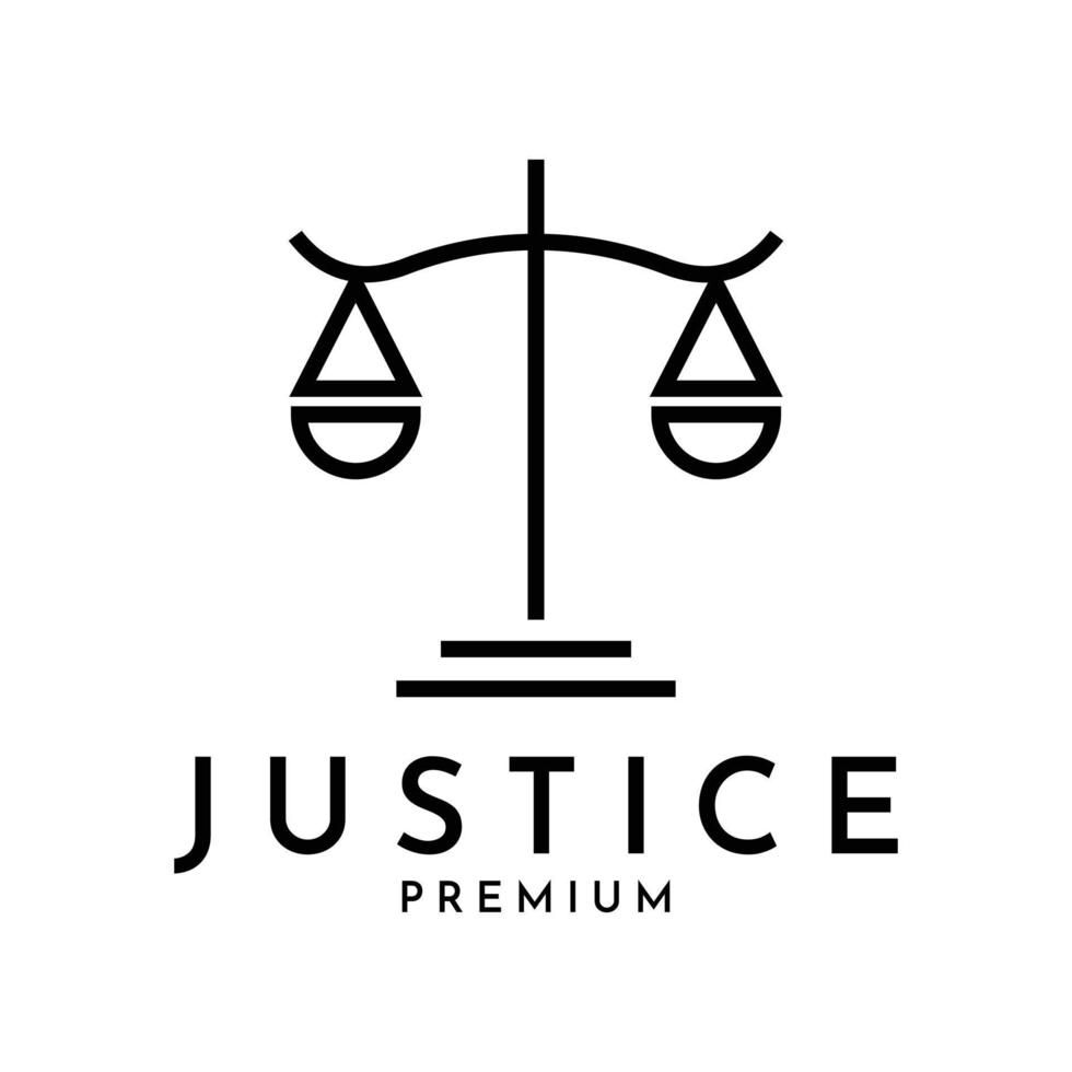 illustrazione del design dell'icona del logo dello studio legale della giustizia vettore