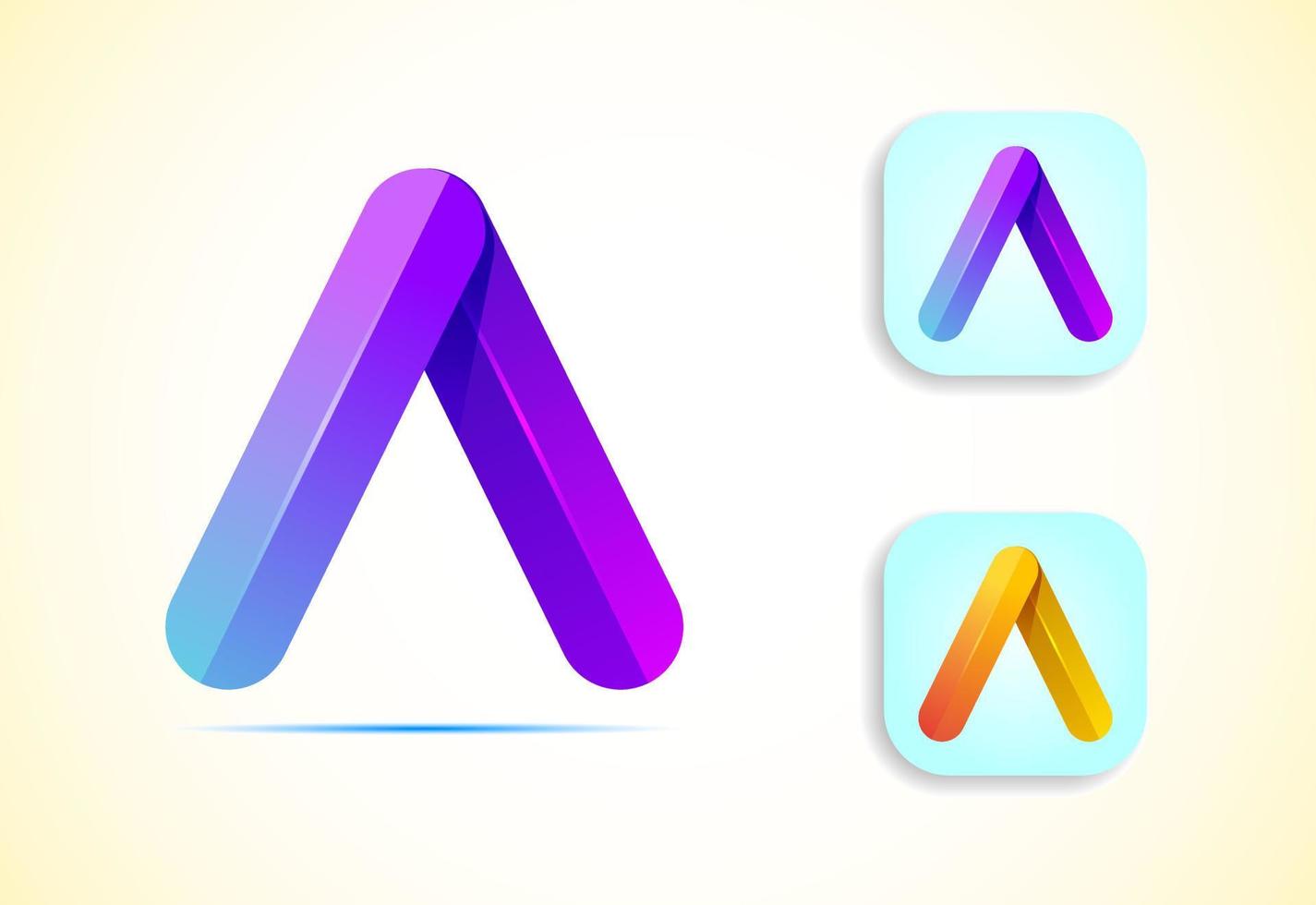 astratto origami lettera un' logo design modello. piatto stile applicazione icona. vettore illustrazione