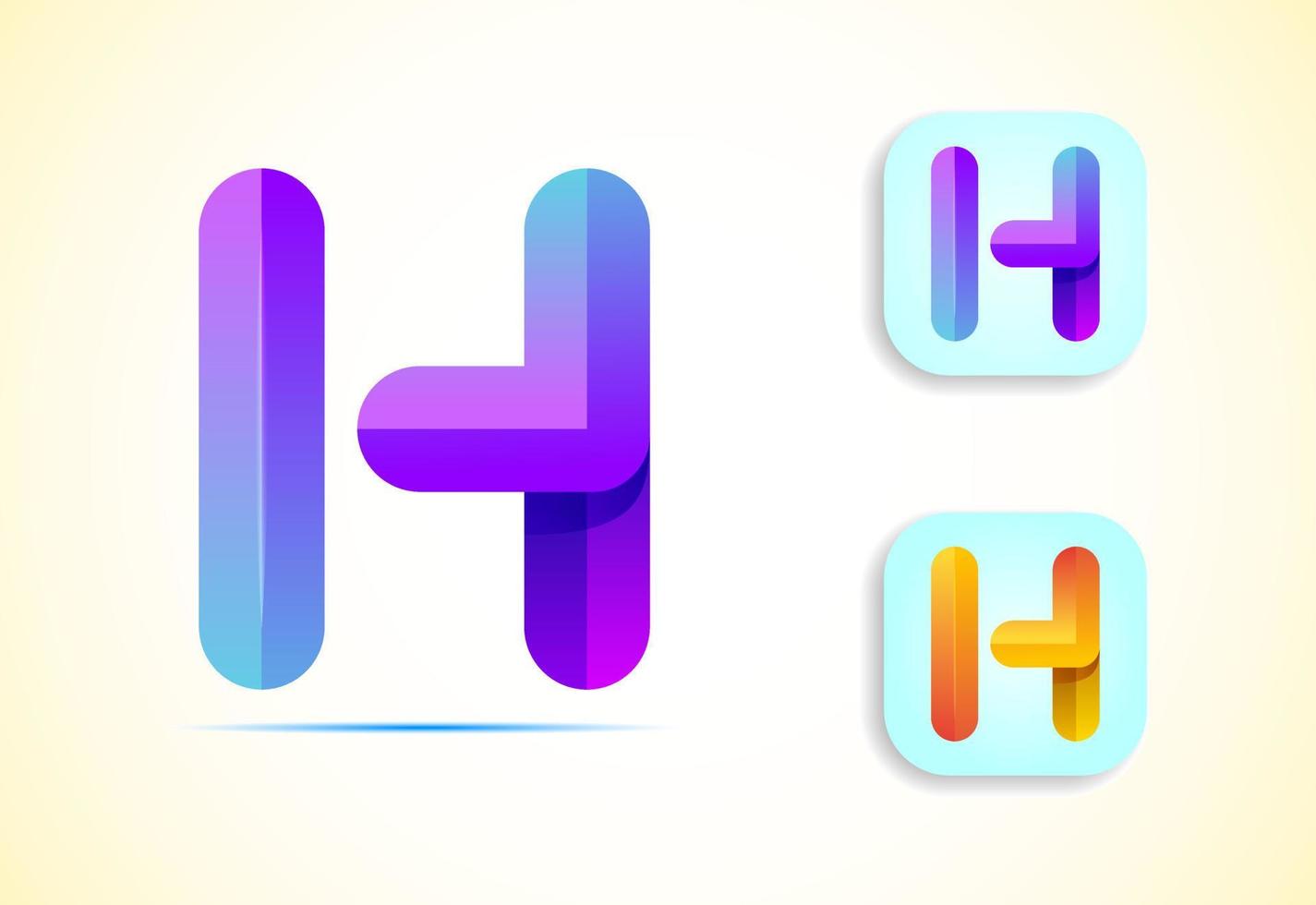 astratto origami lettera h logo design modello. piatto stile applicazione icona. vettore illustrazione