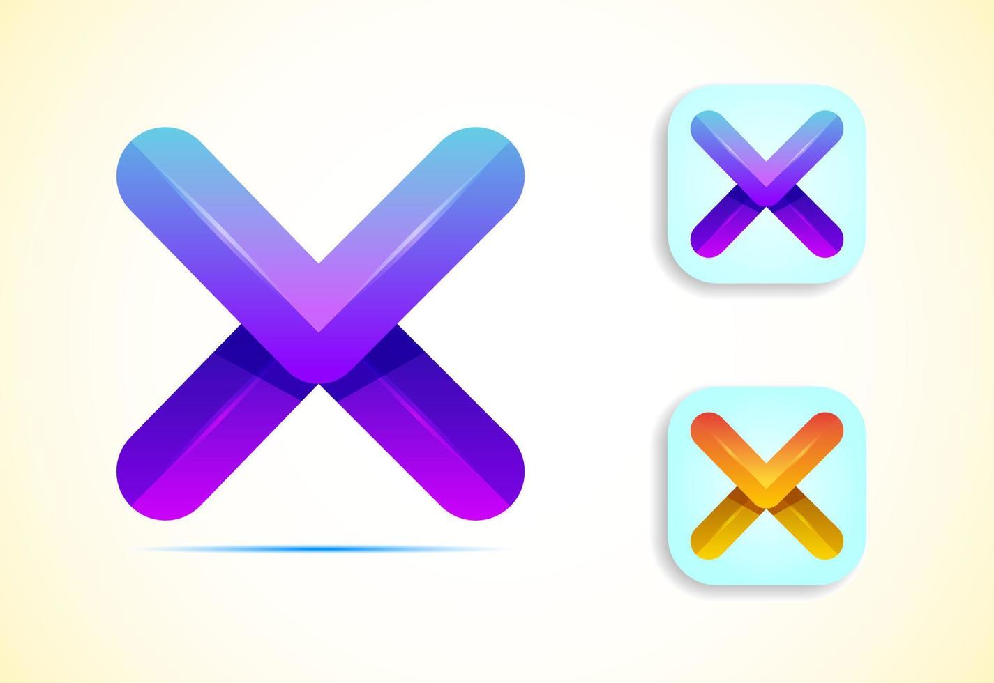 astratto origami lettera X logo design modello. piatto stile applicazione icona. vettore illustrazione