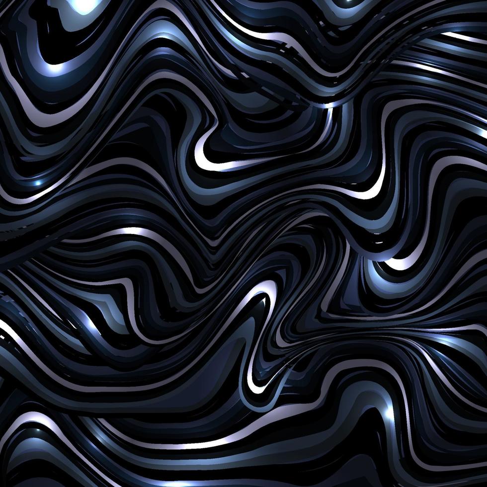 sfondo astratto blu scuro linee ondulate o ondulate pattern con effetto luminoso. vettore