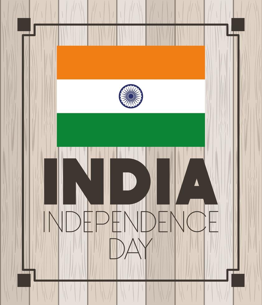 felice giorno dell'indipendenza dell'india vettore
