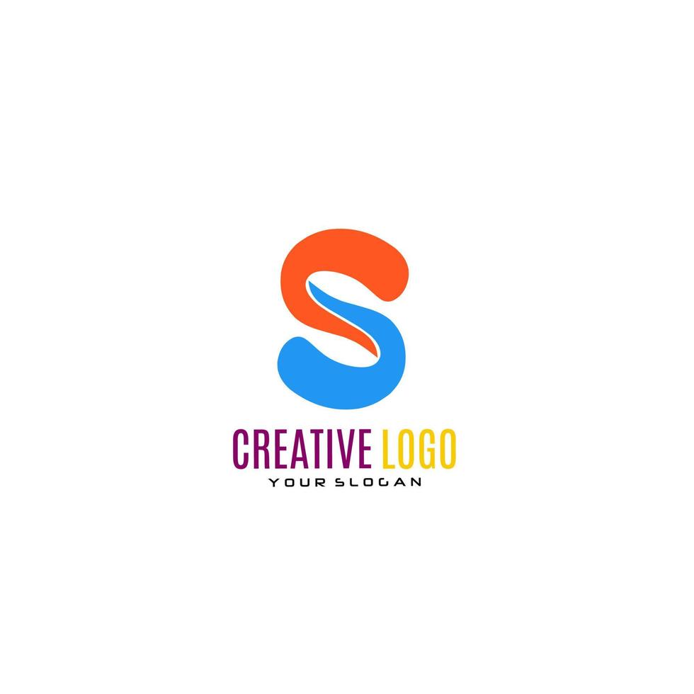 creativo lettera S logo design. vettore