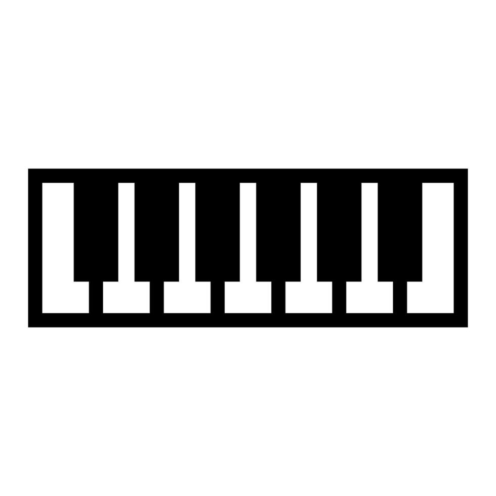 pianoforte linea icona isolato su bianca sfondo. nero piatto magro icona su moderno schema stile. lineare simbolo e modificabile ictus. semplice e pixel Perfetto ictus vettore illustrazione.