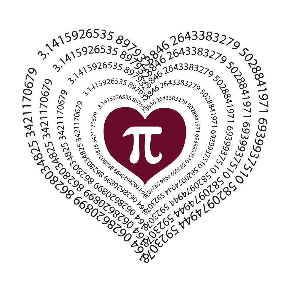 pi e matematica design vettore