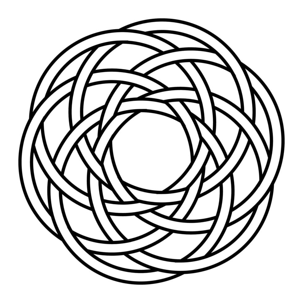 semplice Arabo mandala somigliare rotante cerchi di fiori, azione illustrazione vettore