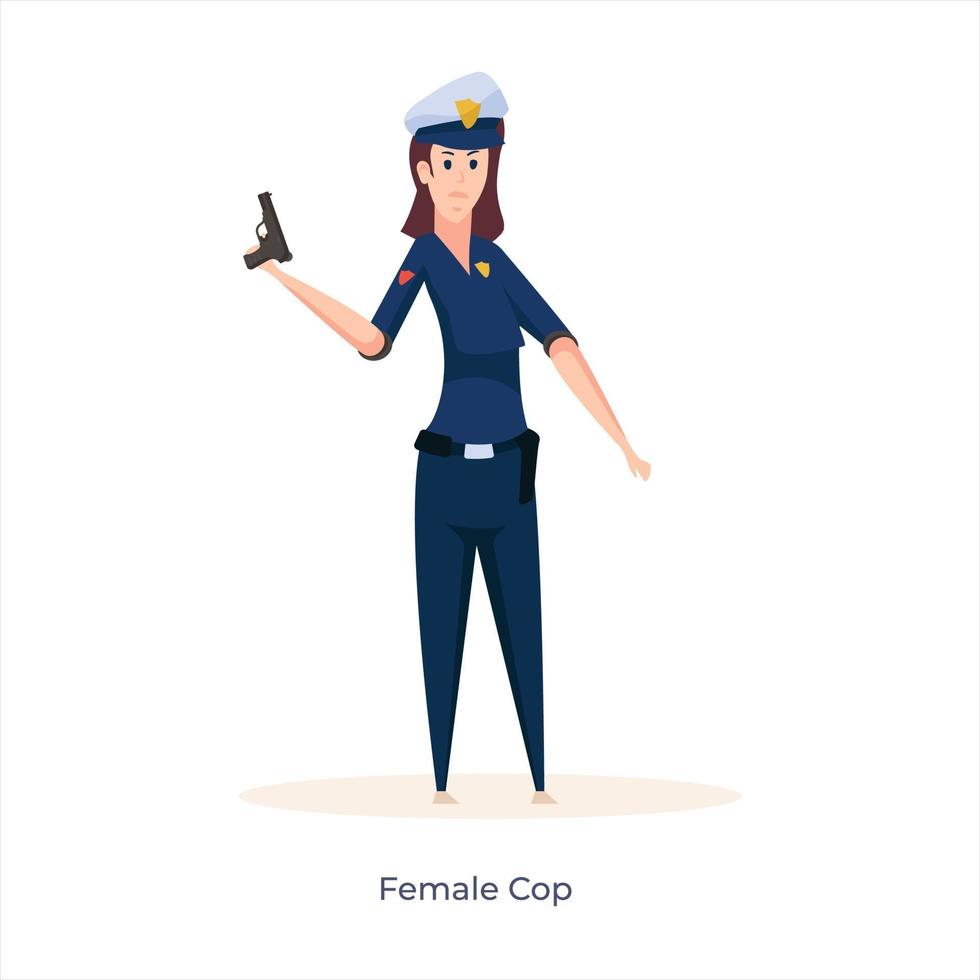 avatar di poliziotto femminile vettore