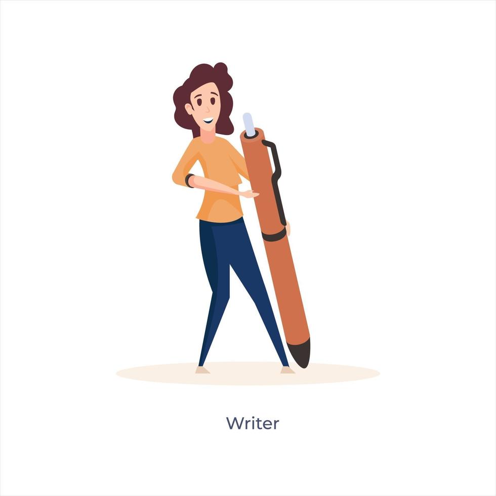 avatar di scrittore femminile vettore