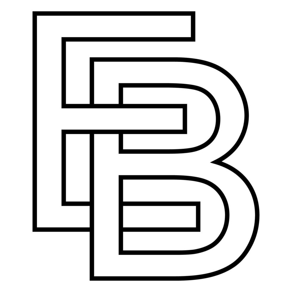 logo cartello eb ab icona nft eb intrecciato, lettere e B vettore