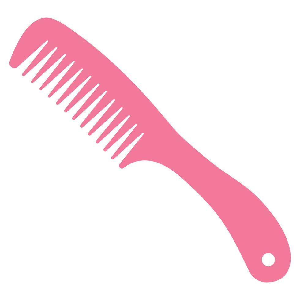 alla moda rosa capelli pettine, classico barbiere capelli pettine vettore