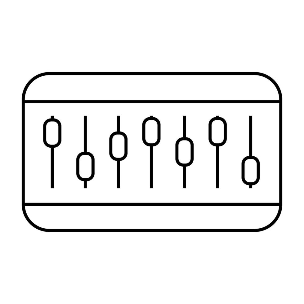 suono miscelatore per miscelazione musica icona, miscelatore per studio registrazione di musica e canzoni vettore