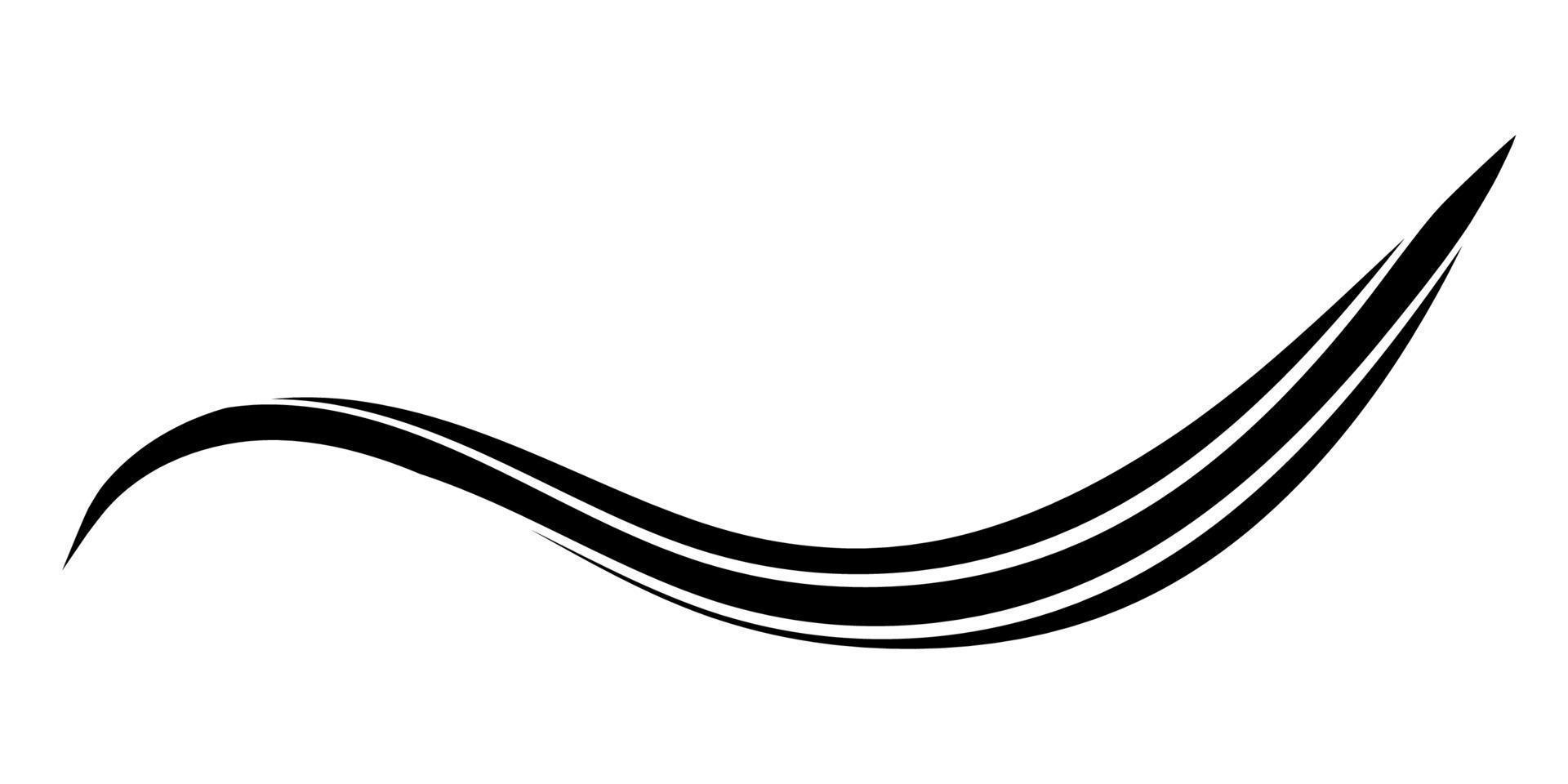 curvo liscio Linee nel il modulo di un' onda, onda levigatezza logo vettore