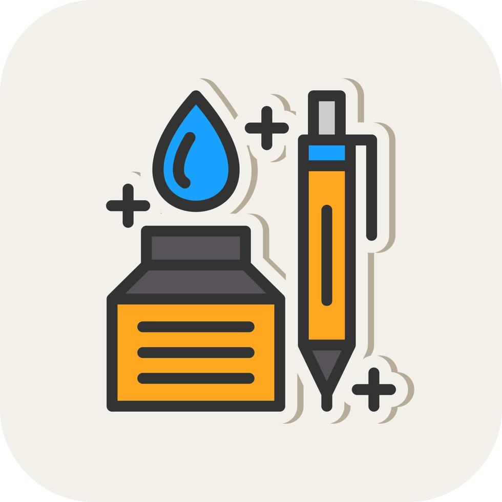 penna e inchiostro vettore icona design