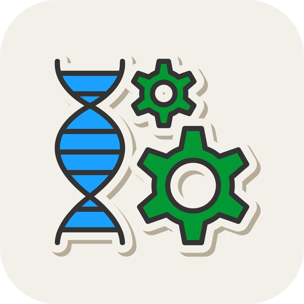 genetico ingegneria vettore icona design