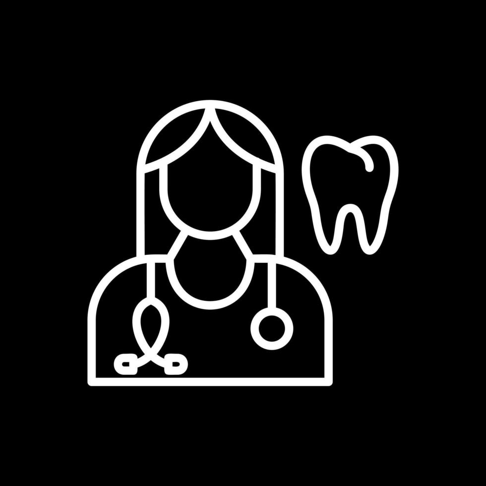 femmina dentista vettore icona design