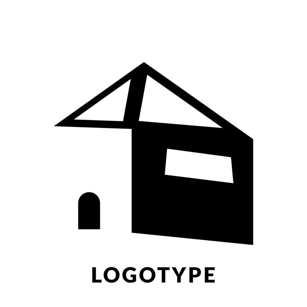 Casa logo. simbolo geometrico lineare stile. utilizzabile per vero proprietà, costruzione, architettura, e edificio loghi vettore