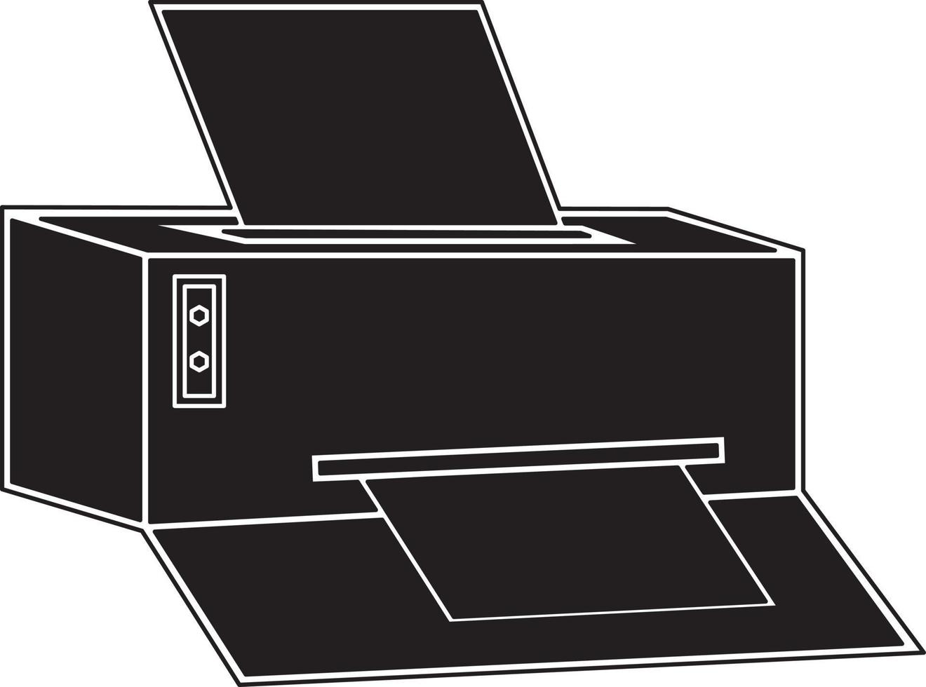 astratto stampante icona illustrazione simulatore, ufficio stampa tecnologia attrezzo per foto e testo vettore