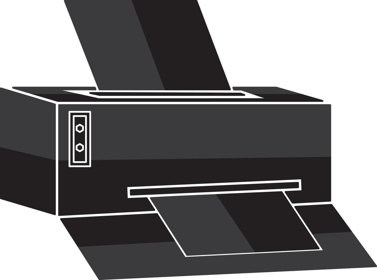 astratto stampante icona illustrazione simulatore, ufficio stampa tecnologia attrezzo per foto e testo vettore