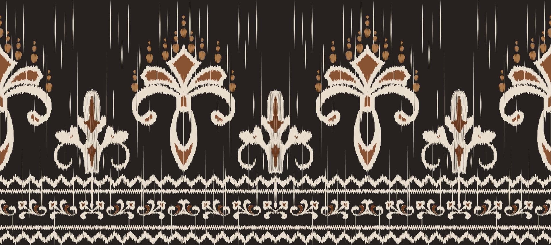 africano ikat paisley ricamo. etnico ikat triangolo africano ikat paisley ricamo. batik tessile senza soluzione di continuità modello digitale vettore design per Stampa saree Kurti Borneo tessuto confine spazzola festa indossare