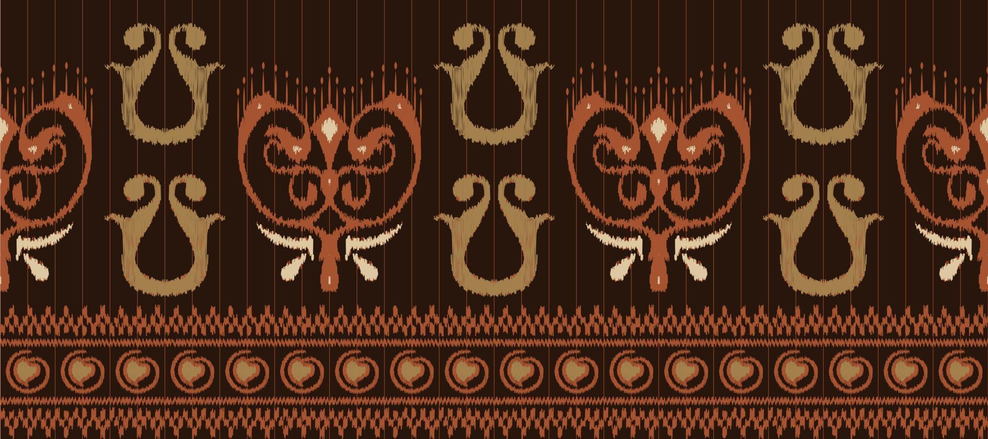 africano motivo ikat paisley ricamo sfondo. geometrico etnico orientale modello tradizionale. ikat azteco stile astratto vettore illustrazione. design per Stampa trama, tessuto, sari, sari, tappeto.