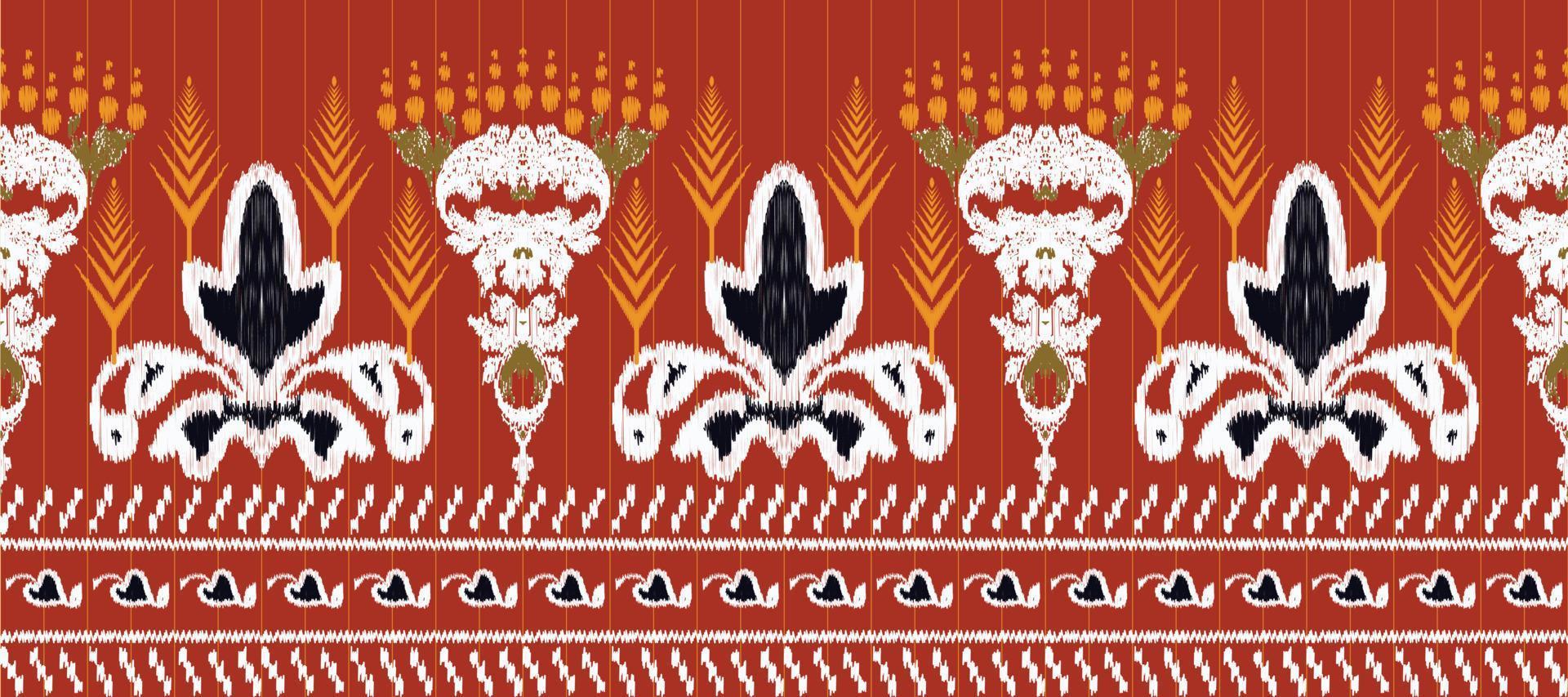 africano ikat paisley ricamo. batik tessile ikat telaio senza soluzione di continuità modello digitale vettore design per Stampa saree Kurti Borneo tessuto confine ikkat dupatta