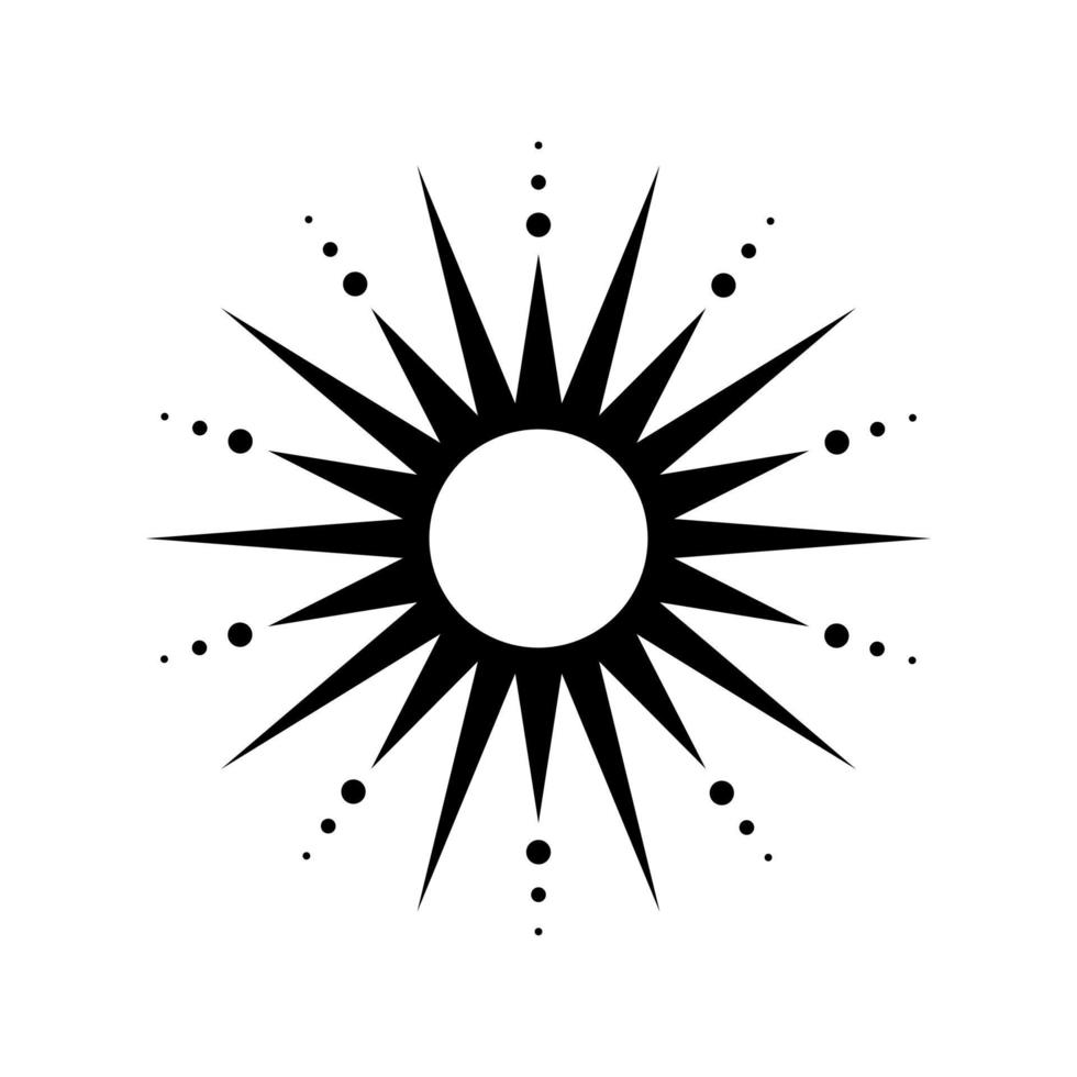 boho celeste sole icona logo. semplice moderno astratto design per modelli, stampe, ragnatela, sociale media messaggi vettore