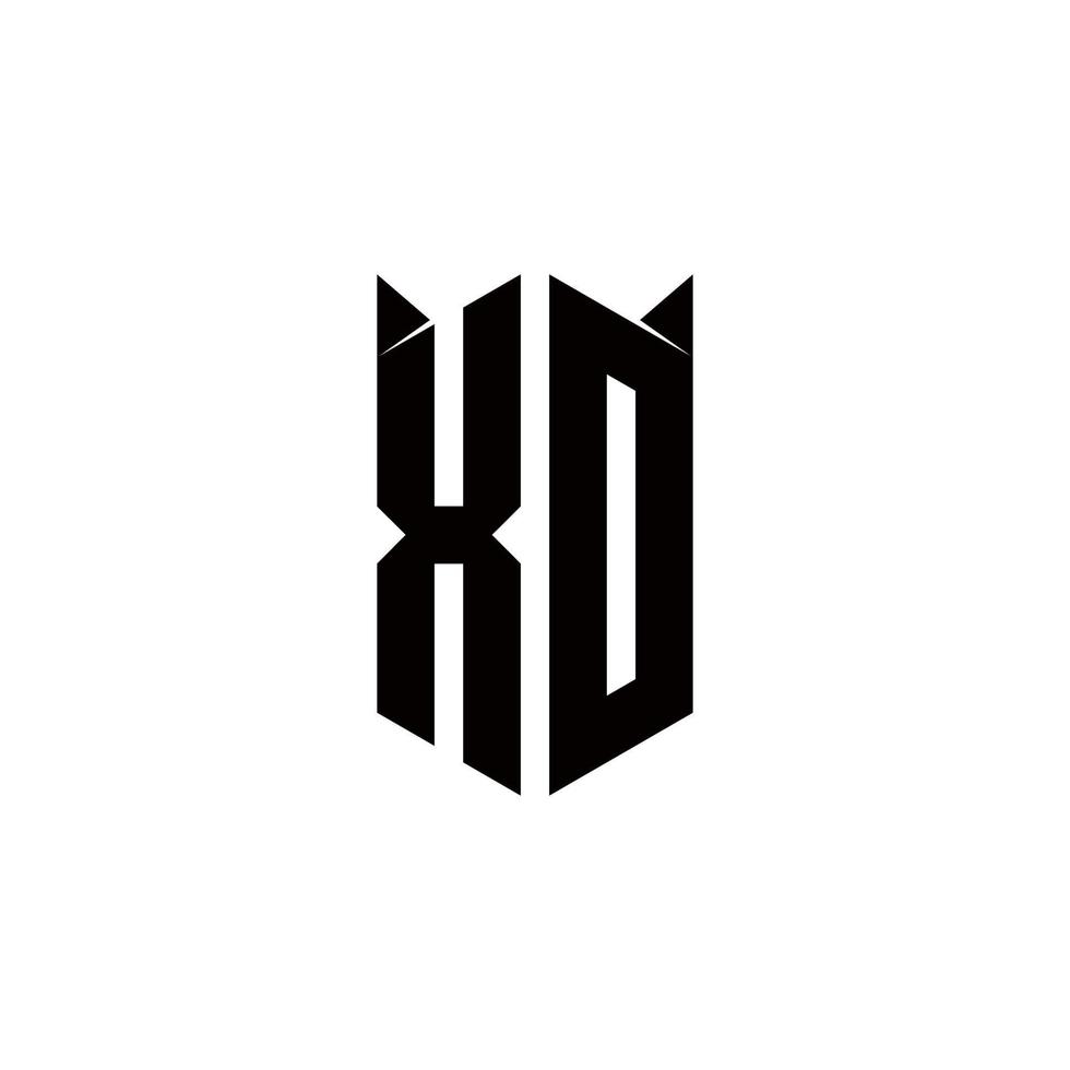 xd logo monogramma con scudo forma disegni modello vettore