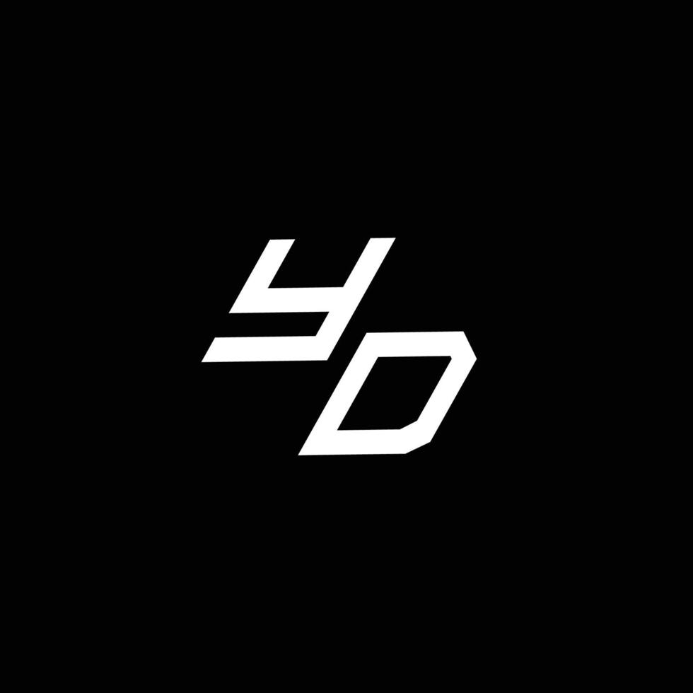 yd logo monogramma con su per giù stile moderno design modello vettore