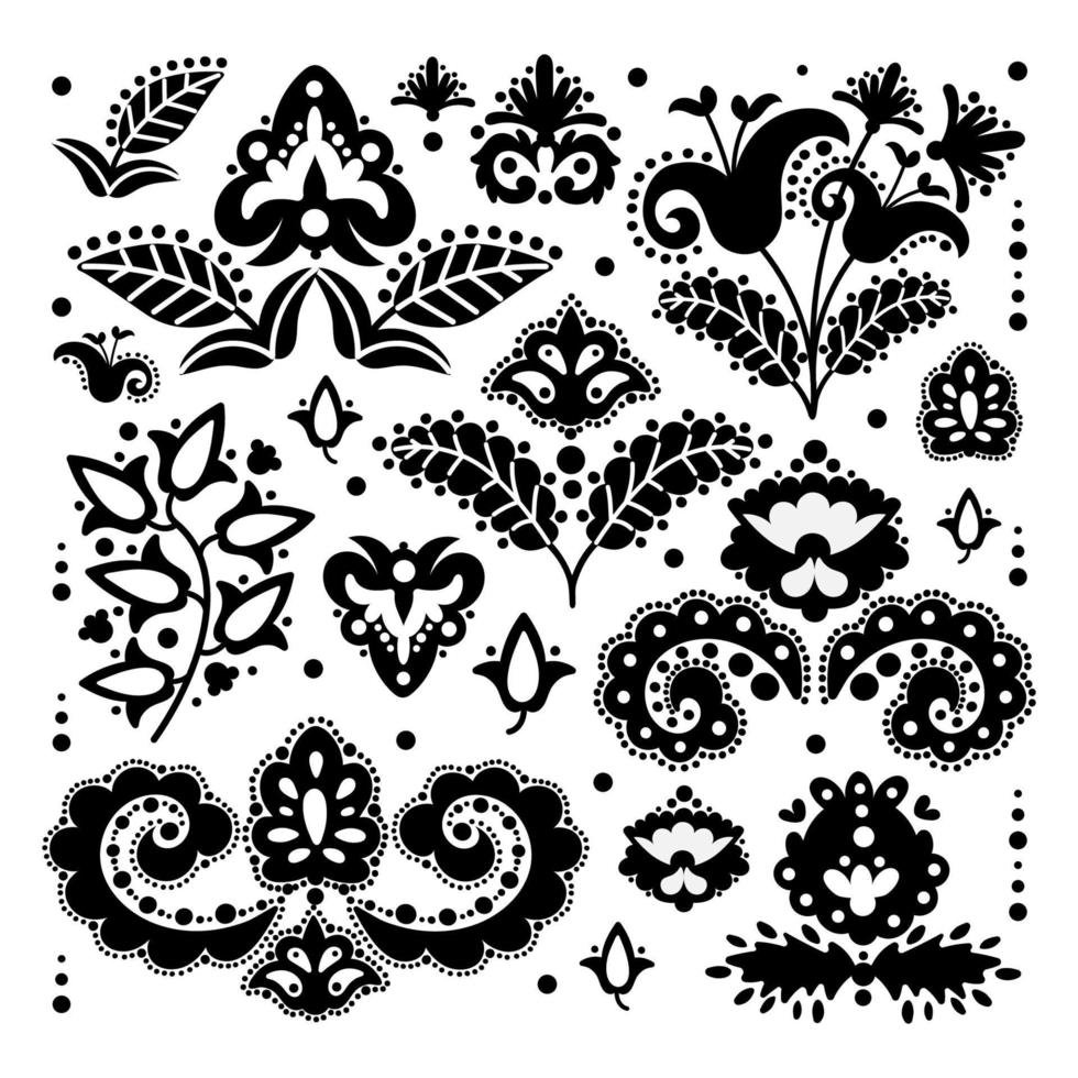 etnico tatar orientale ornamento elementi vettore illustrazione
