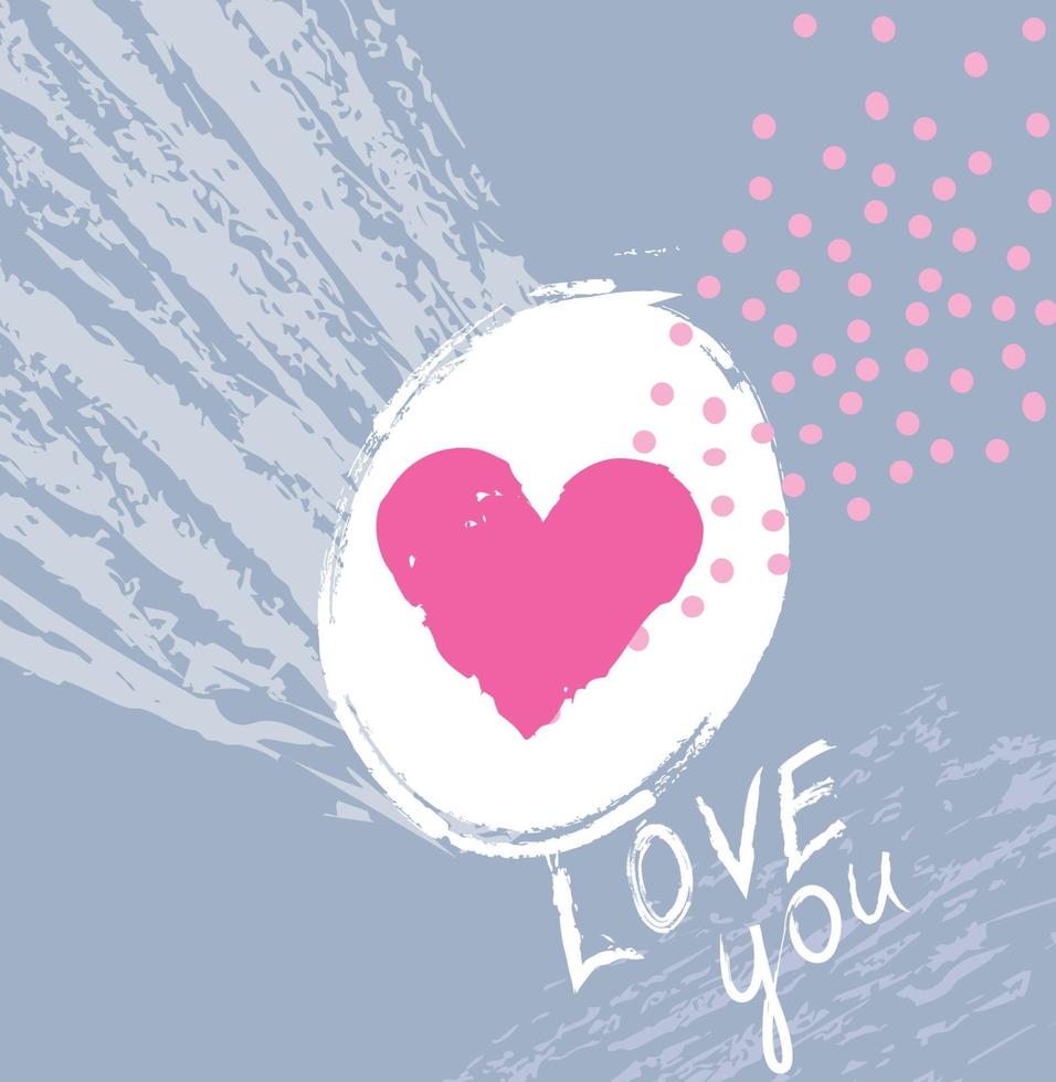 amore cuore calligrafico segno disegnato a mano. fondo di festa dell & # 39; icona di San Valentino. disegno della cartolina d'auguri vettore
