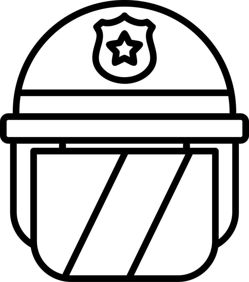 polizia casco vettore icona