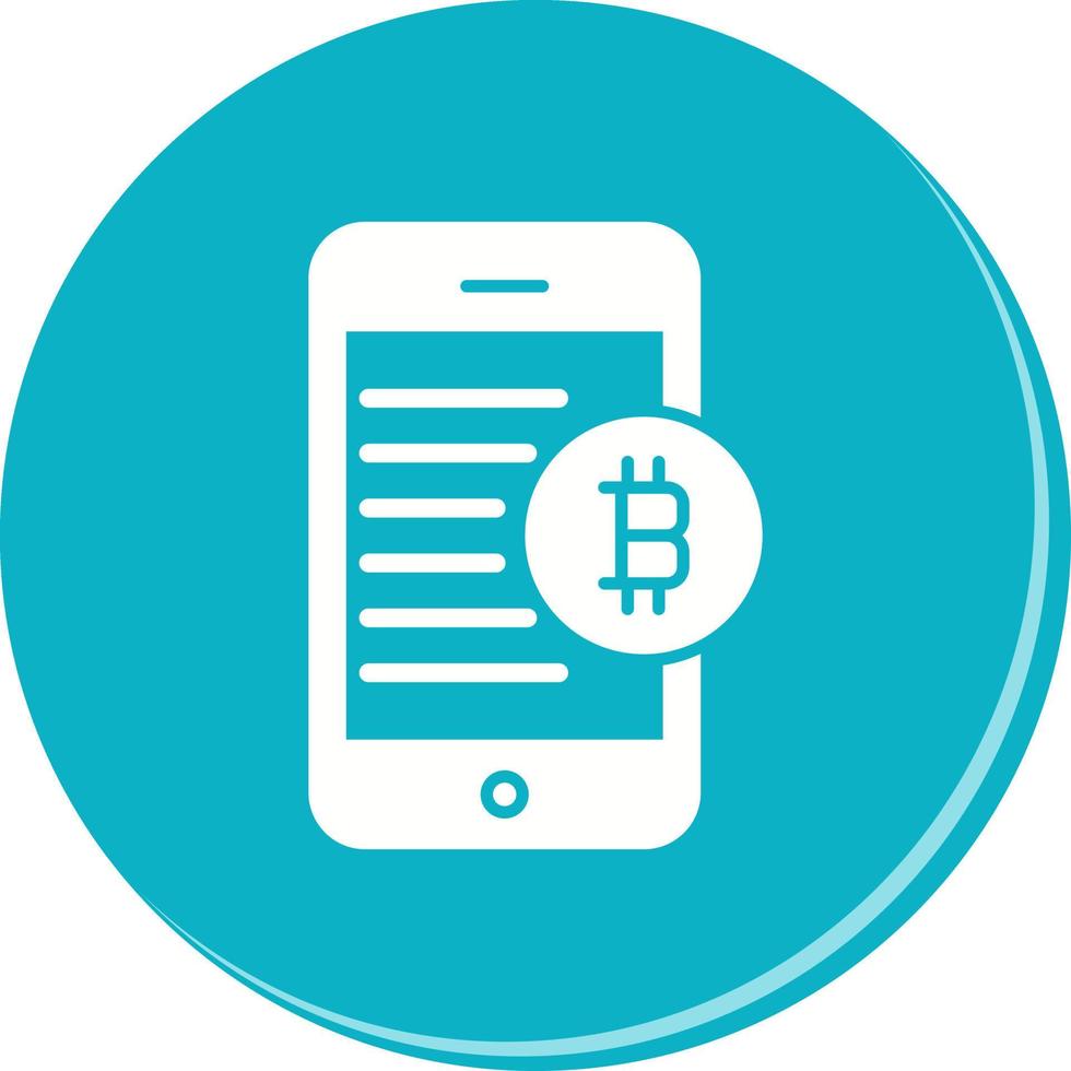 bitcoin mobile vettore icona