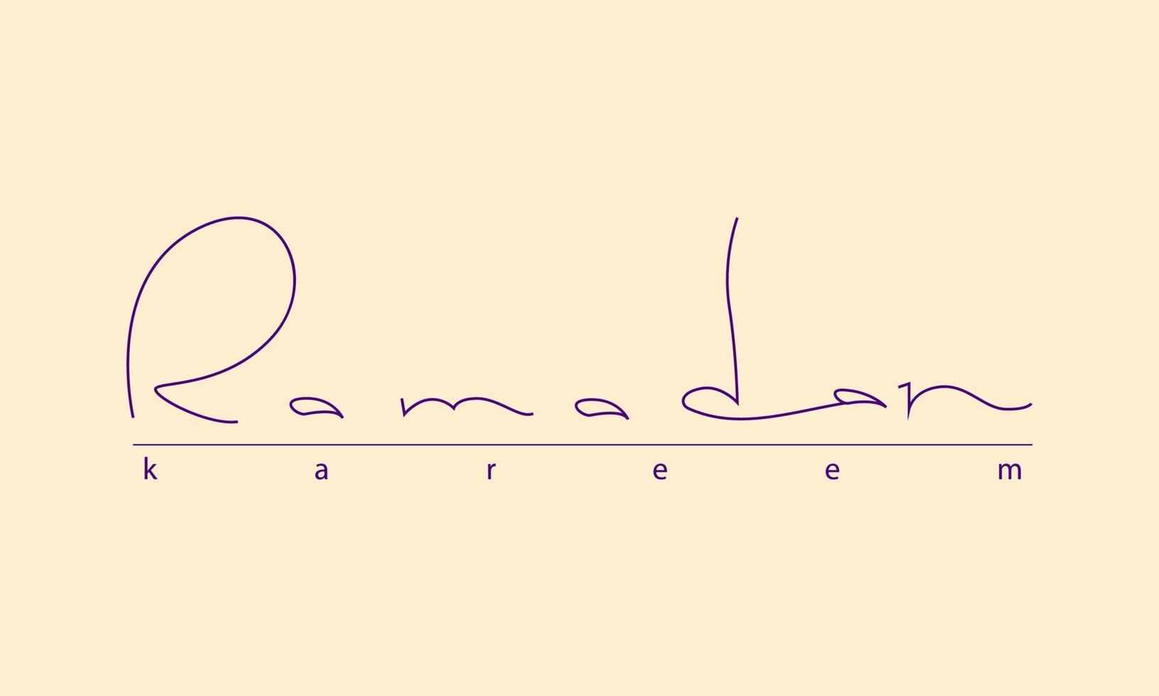 Ramadan kareem logo nel Arabo lettering stile per stampa e design. vettore illustrazione.