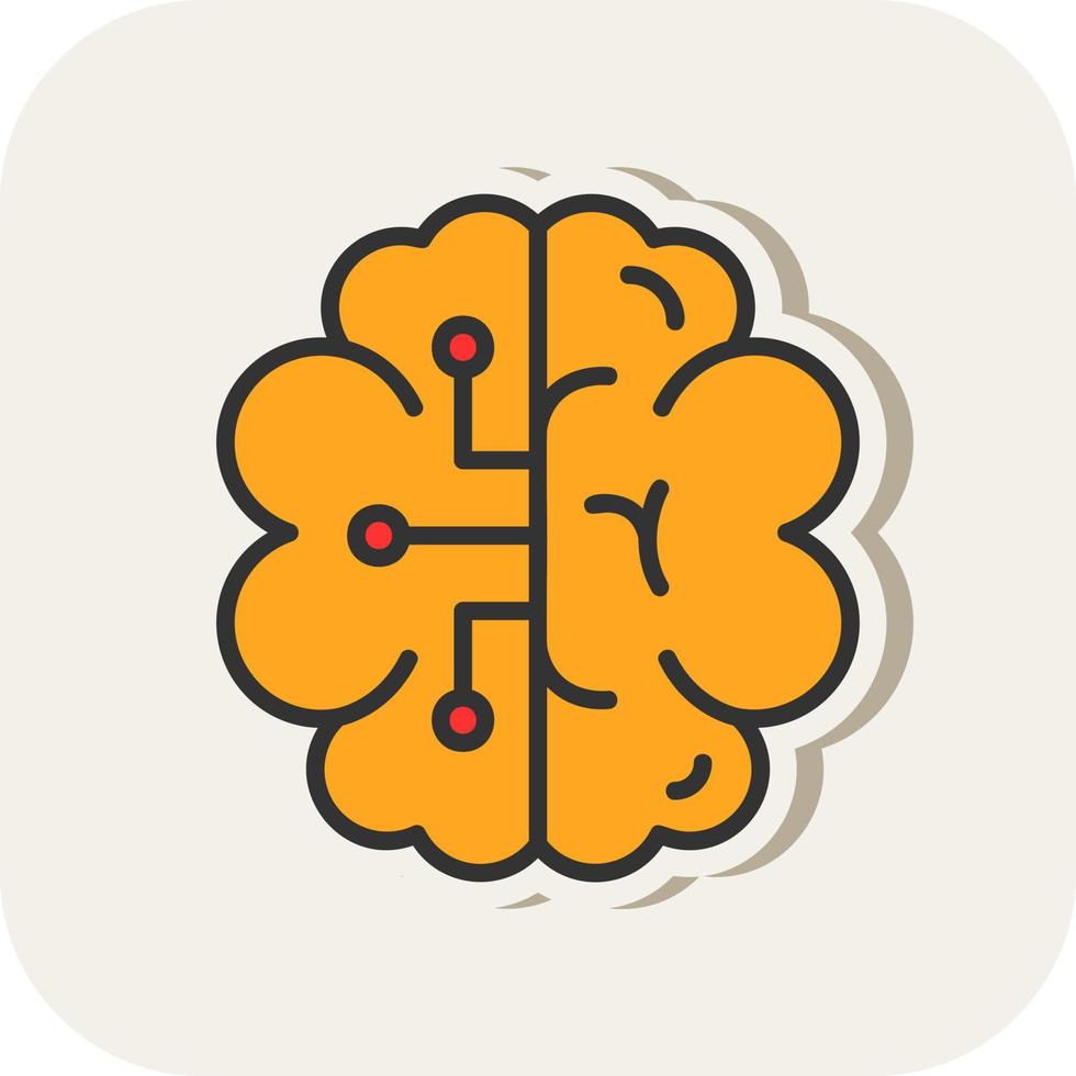 cervello vettore icona design