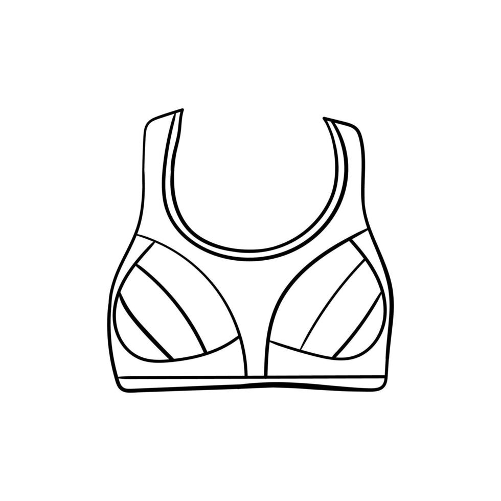 reggiseno sport linea arte illustrazione design vettore