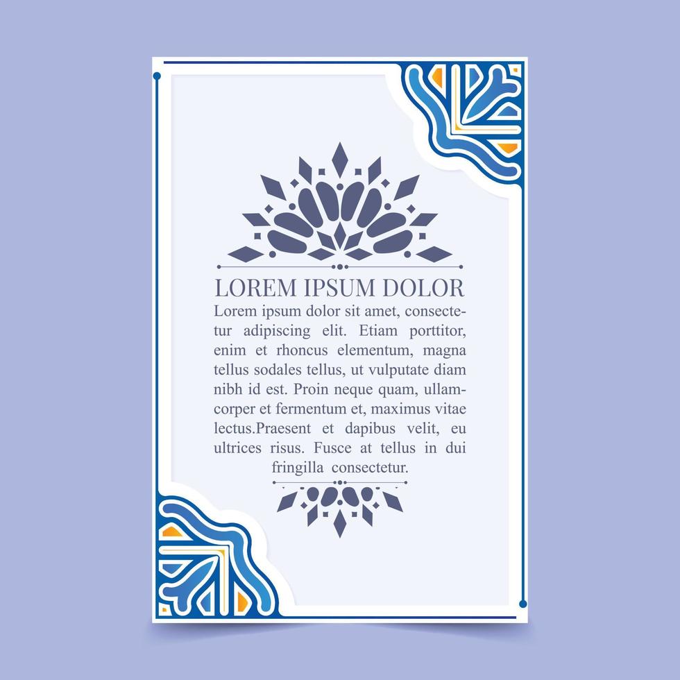 colorato ornamento saluto carta vettore modello